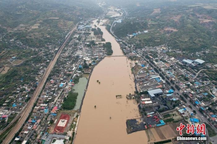 10月10日，山西省介休市義棠鎮(zhèn)，汾河水位上漲。 <a target='_blank' href='http://www.chinanews.com/'>中新社</a>記者 韋亮 攝