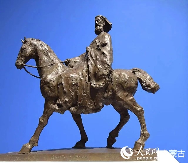 吳為山作品《馬可波羅》。人民網(wǎng)記者 富麗娟攝