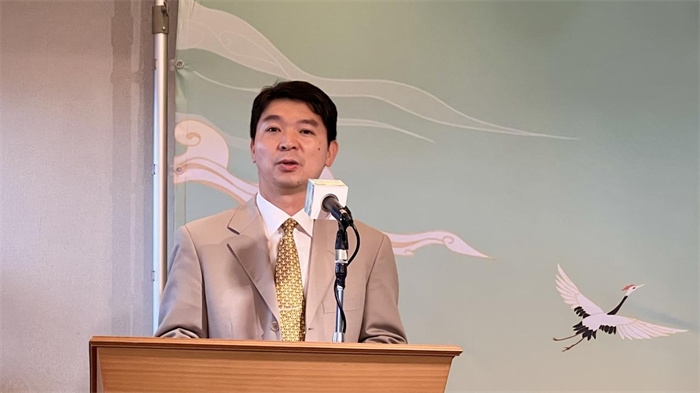 中國駐東京旅游辦事處主任歐陽安致辭。中國駐東京旅游辦事處供圖