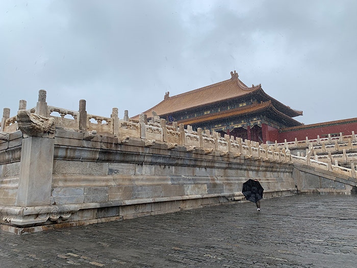 雨中故宮。人民網(wǎng)記者劉微 攝