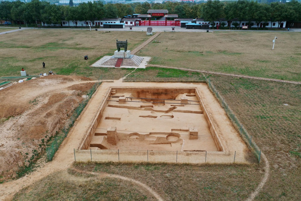 2022年河南安陽市殷墟商王陵區(qū)第三地點(diǎn)發(fā)掘現(xiàn)場（資料照片）。新華社發(fā)