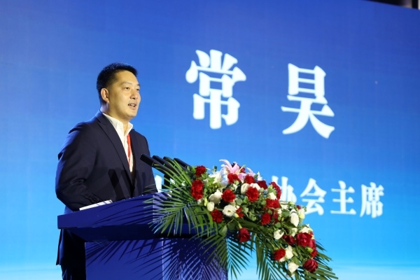 中國圍棋協(xié)會(huì)主席常昊致辭。人民網(wǎng)記者 李乃妍攝