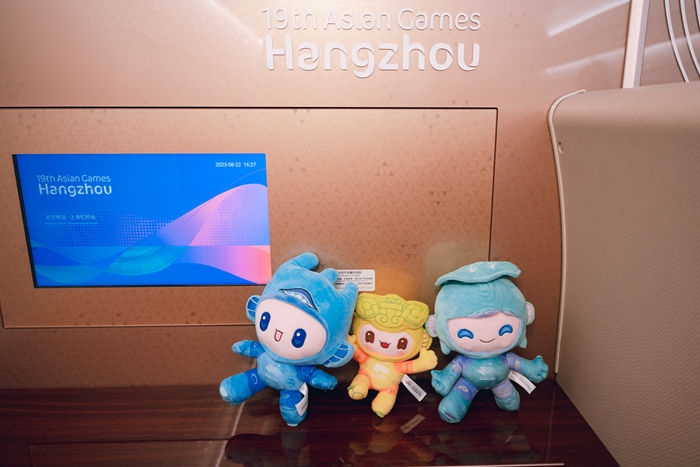 亞運(yùn)會(huì)吉祥物。上海鐵路局融媒體中心供圖