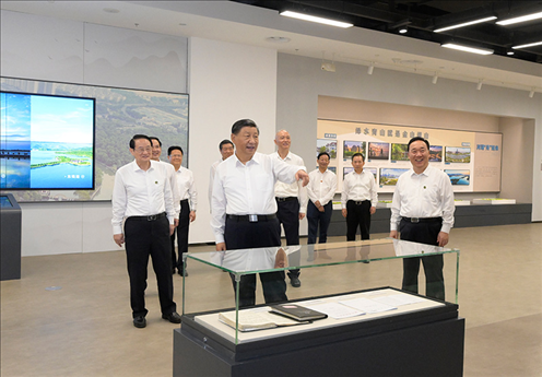 △9月20日，習(xí)近平總書記在浙江紹興市浙東運(yùn)河文化園考察。