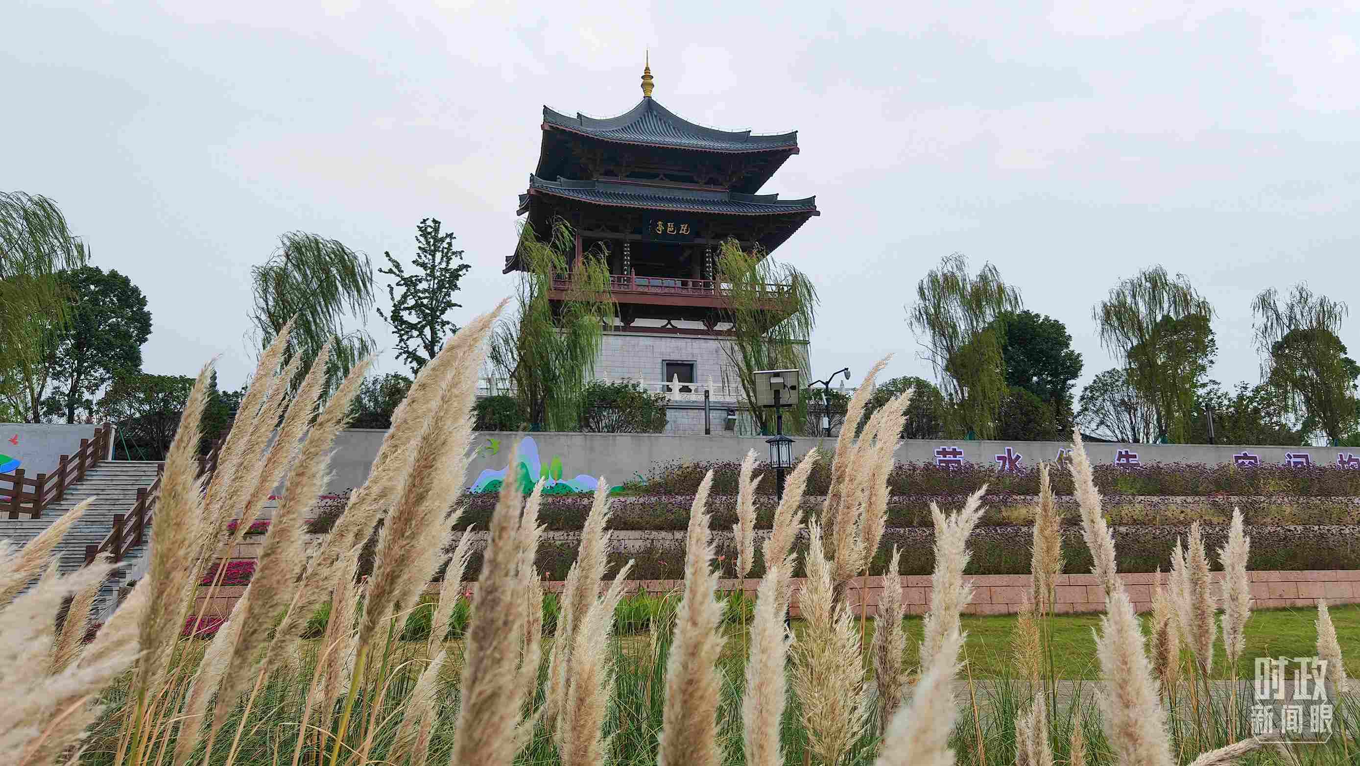 △長(zhǎng)江國(guó)家文化公園九江城區(qū)段。（總臺(tái)央視記者程鋮拍攝）