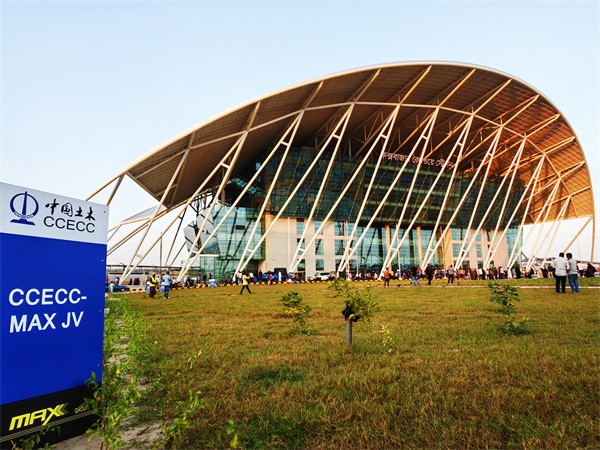 孟加拉國建筑面積最大鐵路車站——科考斯巴扎車站。中國土木工程集團(tuán)有限公司供圖