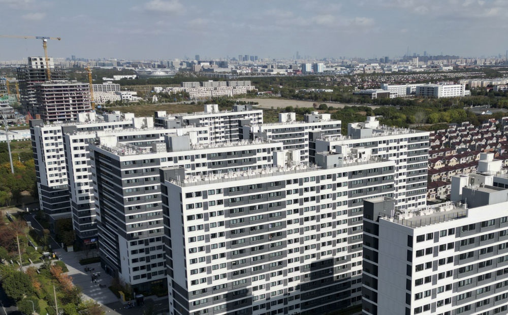 社區(qū)外景（無人機(jī)照片）。