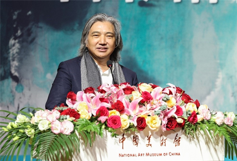 吳為山致辭。主辦方供圖