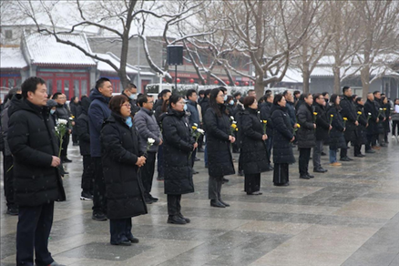 中國人民抗日戰(zhàn)爭紀念館舉行國家公祭日悼念活動。中國人民抗日戰(zhàn)爭紀念館供圖