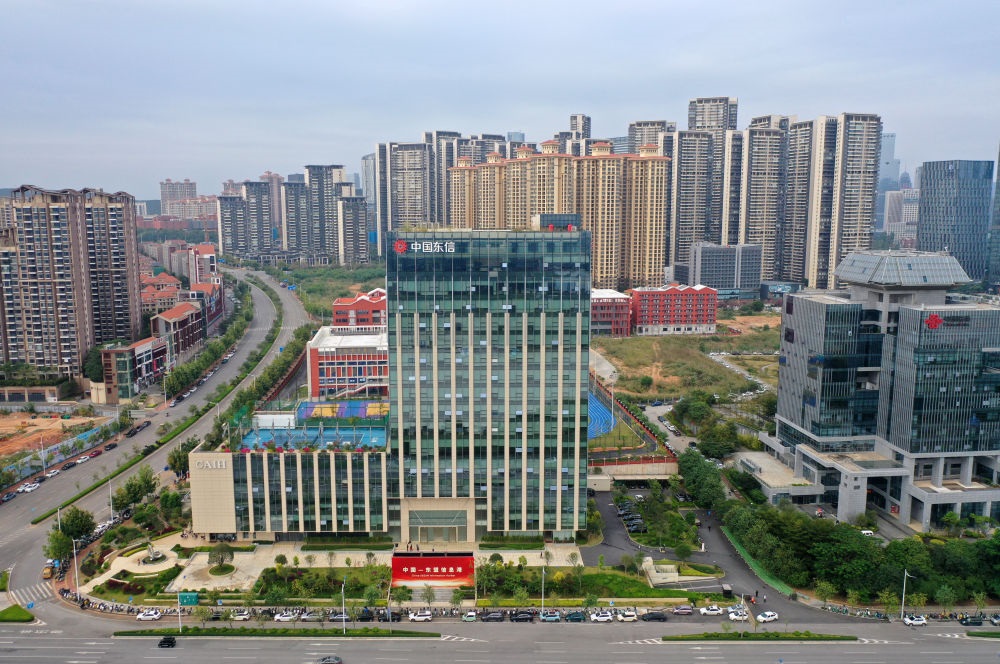 中國—東盟信息港（無人機照片）。