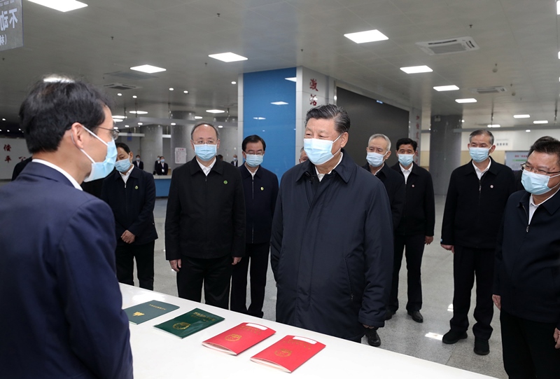 2021年3月23日，習(xí)近平在福建三明沙縣農(nóng)村產(chǎn)權(quán)交易中心考察。