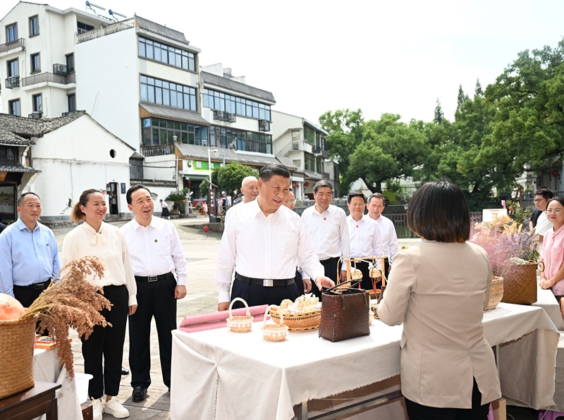 2023年9月20日，習(xí)近平在金華市義烏市后宅街道李祖村考察。