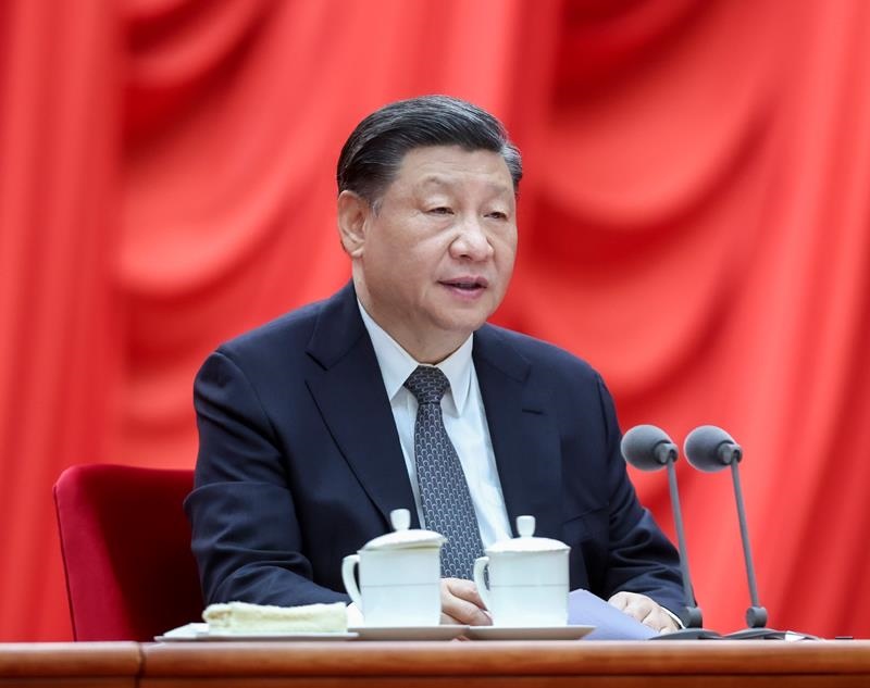 △2023年4月3日，學(xué)習(xí)貫徹習(xí)近平新時代中國特色社會主義思想主題教育工作會議在北京召開。習(xí)近平總書記出席會議并發(fā)表重要講話。