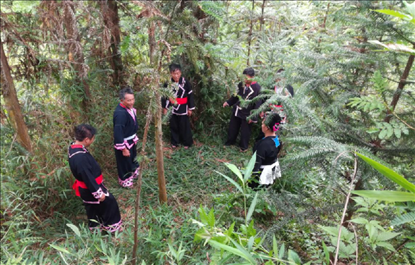 “瑤老”人民調(diào)解員翻山越嶺開展現(xiàn)場調(diào)解。
