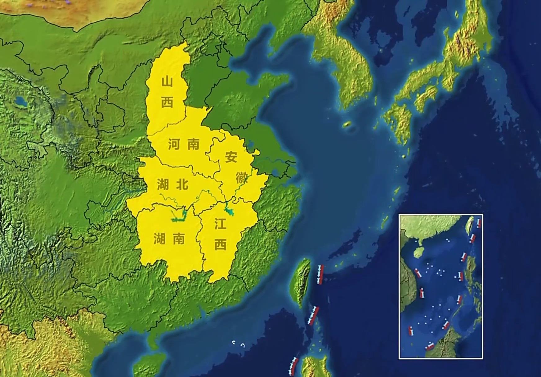 △中部地區(qū)包括晉皖贛豫鄂湘6省。