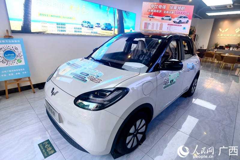 五菱汽車推出置換補貼。人民網(wǎng)記者 陳燕攝