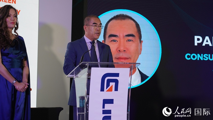 中國駐約翰內(nèi)斯堡總領(lǐng)事潘慶江發(fā)言致辭。人民網(wǎng) 張茜攝