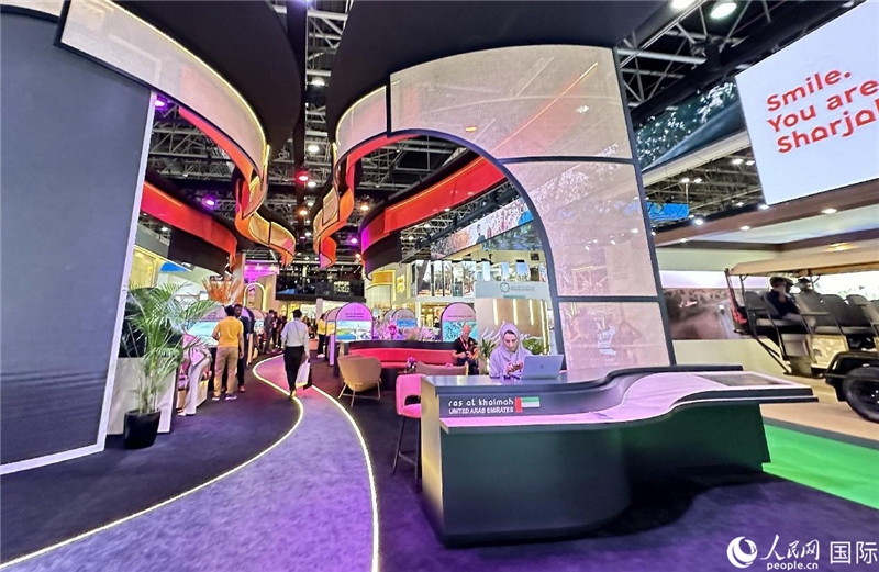阿聯(lián)酋沙迦展臺。人民網(wǎng)記者管克江攝