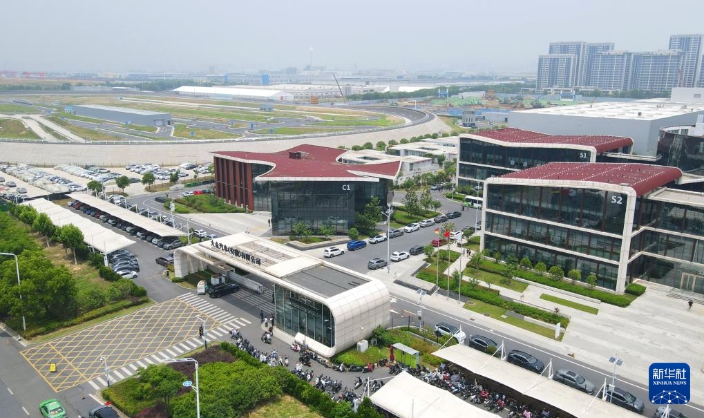 大眾汽車（安徽）有限公司外景（無人機照片，2024年6月7日攝）。新華社記者 郭晨 攝