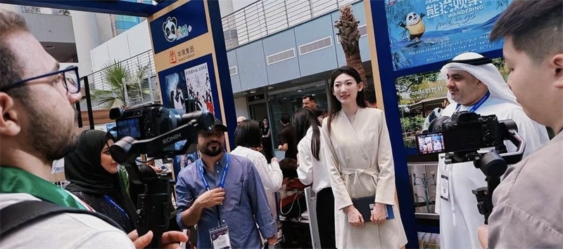 中國聯(lián)合展臺(tái)引發(fā)阿拉伯媒體關(guān)注。主辦方供圖