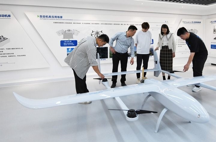 這是中科安飛（合肥）科技有限公司生產(chǎn)的無人機產(chǎn)品。（2024年5月16日攝）新華社發(fā)（郭如琦 攝）