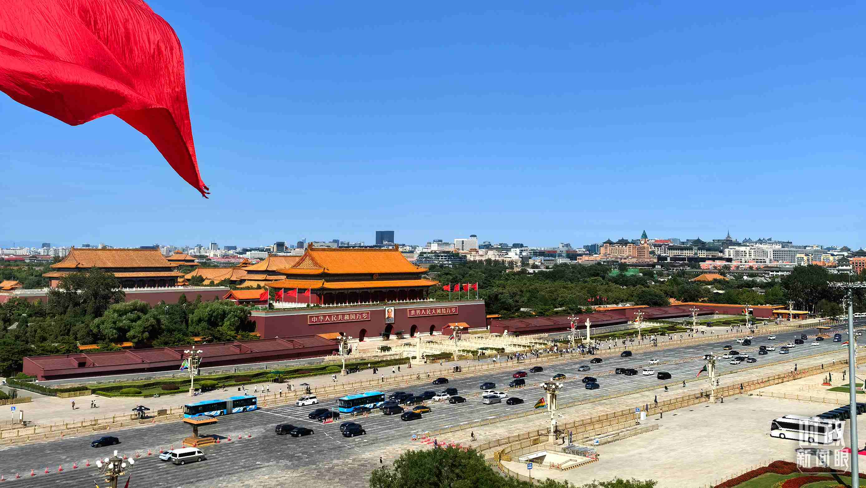 △9月2日，北京晴空萬(wàn)里。（總臺(tái)央視記者張垚拍攝）