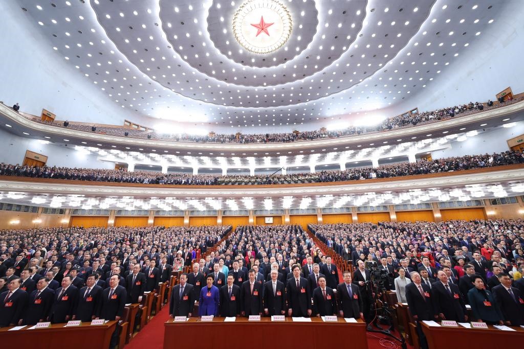 2024年3月5日，第十四屆全國人民代表大會第二次會議在北京人民大會堂開幕。新華社記者 黃敬文 攝