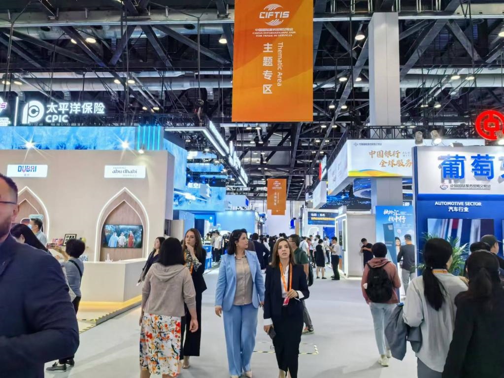 圖為2024年服貿(mào)會(huì)展區(qū)現(xiàn)場(chǎng)。 新華社記者 魏玉坤 攝
