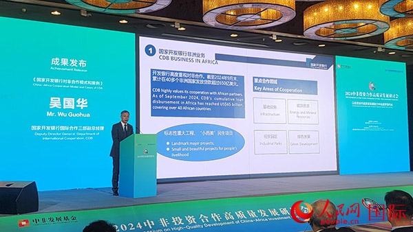 《國家開發(fā)銀行對非合作模式和案例》發(fā)布。人民網(wǎng)記者 萬宇攝