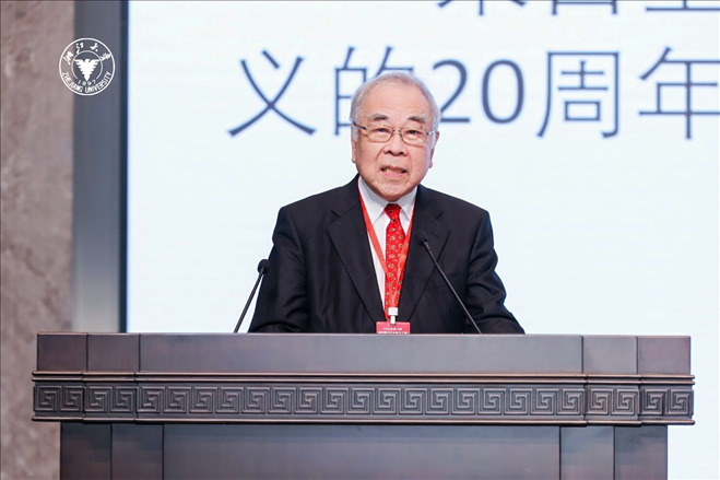 日本科學(xué)協(xié)會(huì)會(huì)長(zhǎng)高橋正征致辭。浙江大學(xué)供圖