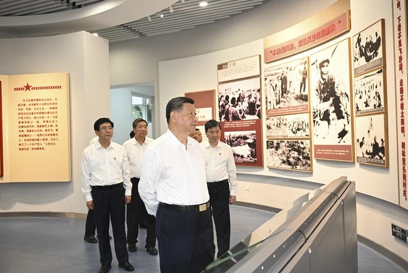 △2024年10月15日，習(xí)近平總書記在福建漳州市東山縣谷文昌紀(jì)念館考察。