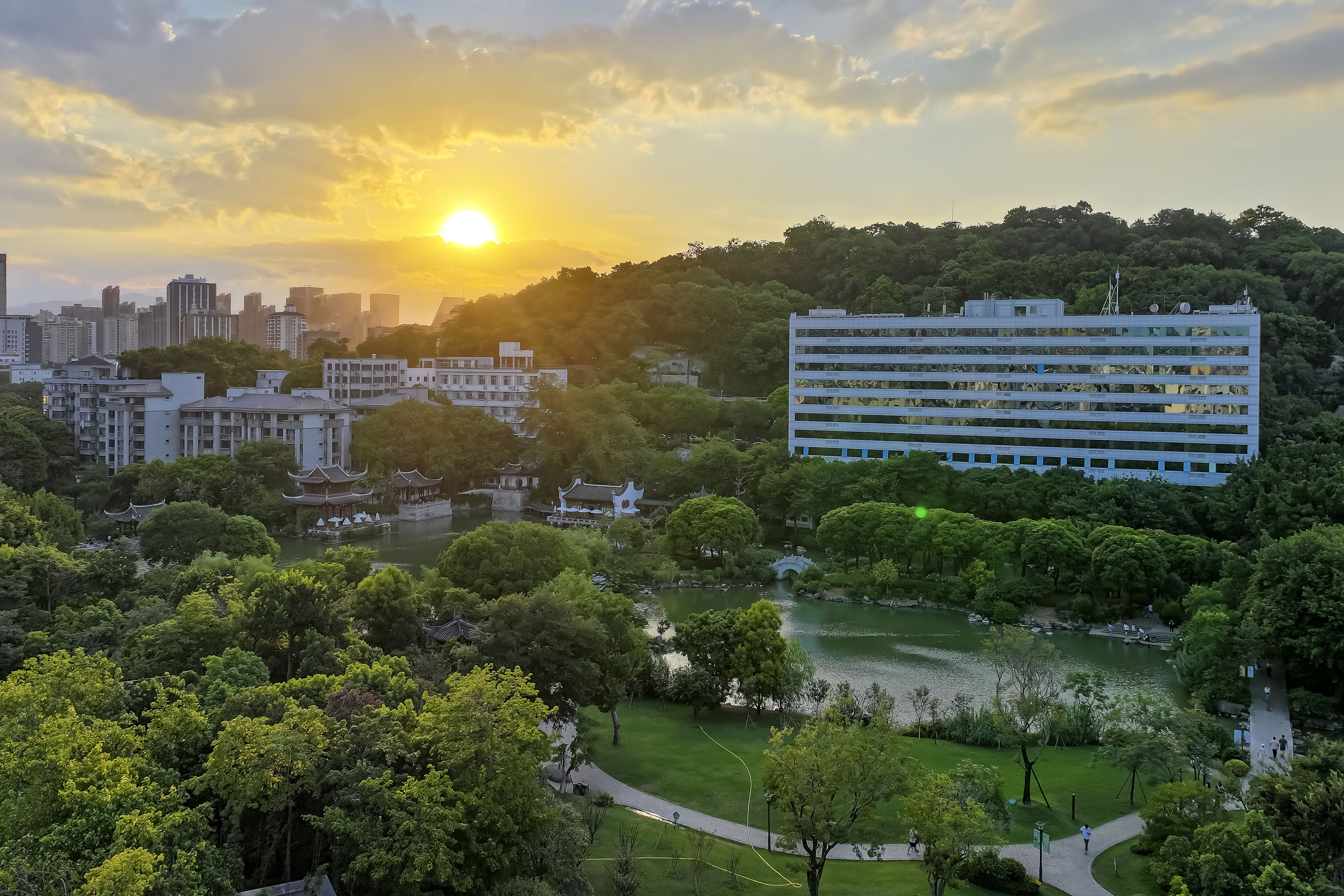 2024年7月17日，福州市鼓樓區(qū)黎明湖生態(tài)濕地公園。